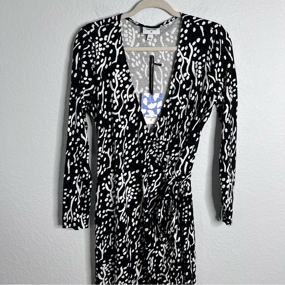 Diane Von Furstenberg Dress Women Large Wrap Midi Sea Spots Target Collab J - Picture 4 of 8